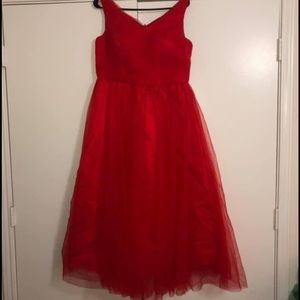 Red bridesmaid dress